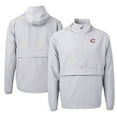 thumbnail image 1 of Men's Cutter & Buck Gray Cincinnati Reds City Connect Charter Eco Recycled Half-Zip Anorak Jacket, 1 of 3