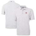 thumbnail image 1 of Men's Cutter & Buck  Gray Cincinnati Reds Virtue Eco Pique Botanical Recycled Polo, 1 of 3