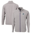 thumbnail image 1 of Men's Cutter & Buck Gray Citadel Bulldogs Big & Tall Adapt Eco Knit Hybrid Recycled Raglan Full-Zip Jacket, 1 of 3