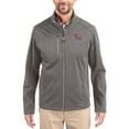 thumbnail image 1 of Men's Cutter & Buck Gray Clemson Tigers Evoke Eco Softshell Recycled Full-Zip Jacket, 1 of 2