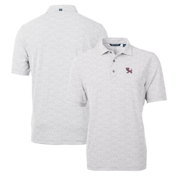 Men's Cutter & Buck Gray Clemson Tigers Virtue Eco Pique Botanical Recycled Polo