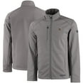 thumbnail image 1 of Men's Cutter & Buck Gray Cleveland Browns Evoke Eco Softshell Recycled Full-Zip Jacket, 1 of 3