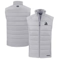 thumbnail image 1 of Men's Cutter & Buck  Gray Cleveland Browns Evoke Hybrid Eco Softshell Recycled Full-Zip Vest, 1 of 3