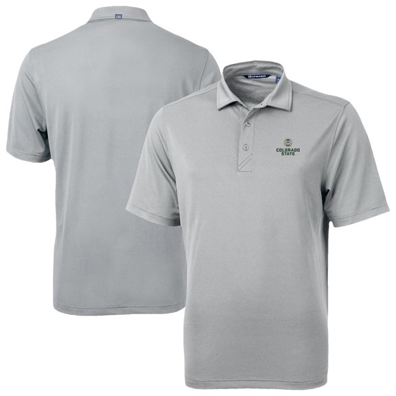 Men's Cutter & Buck Gray Colorado State Rams Virtue Eco Pique Recycled Polo