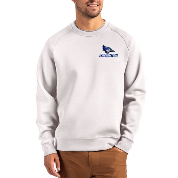 Men's Cutter & Buck Gray Creighton Bluejays Roam Recycled Pullover