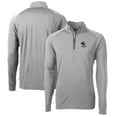 thumbnail image 1 of Men's Cutter & Buck Gray Delaware Fightin' Blue Hens Adapt Eco Knit Stretch Recycled Big & Tall Quarter-Zip Pullover Top, 1 of 3