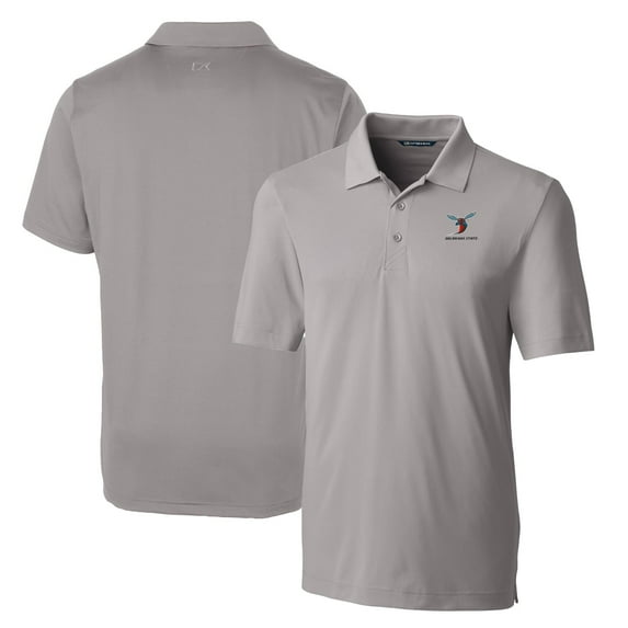 Men's Cutter & Buck Gray Delaware State Hornets Big & Tall Forge Stretch Polo