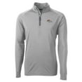 thumbnail image 1 of Men's Cutter & Buck Gray Denver Broncos Adapt Eco Knit Quarter-Zip Pullover Jacket, 1 of 1