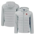 thumbnail image 1 of Men's Cutter & Buck Gray Denver Broncos Throwback Evoke Hybrid Eco Softshell Recycled Full-Zip Hoodie Jacket, 1 of 3