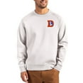thumbnail image 1 of Men's Cutter & Buck Gray Denver Broncos Throwback Roam Recycled Raglan Pullover Sweatshirt, 1 of 2