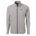 thumbnail image 1 of Men's Cutter & Buck Gray Detroit Lions Big & Tall Adapt Eco Knit Full-Zip Raglan Jacket, 1 of 1