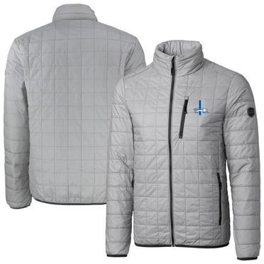 Men's Cutter & Buck  Gray Detroit Lions Big & Tall Rainier PrimaLoft Eco Insulated Full-Zip Puffer Jacket