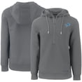 thumbnail image 1 of Men's Cutter & Buck Gray Detroit Lions Primary Mark Roam Eco Recycled Half-Zip Pullover Hoodie, 1 of 3