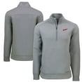thumbnail image 1 of Men's Cutter & Buck  Gray Detroit Tigers Cooperstown Collection Roam Eco Recycled Quarter-Zip Pullover, 1 of 3