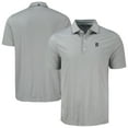 thumbnail image 1 of Men's Cutter & Buck Gray Detroit Tigers Forge Eco Fine Line Stripe Polo, 1 of 3