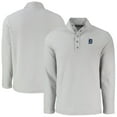 thumbnail image 1 of Men's Cutter & Buck Gray Detroit Tigers Hunts Point Eco Textured Fleece Recycled Half-Snap Sweatshirt, 1 of 3