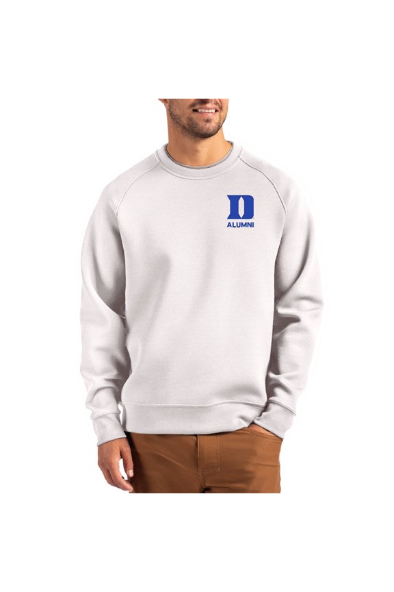 Men's Cutter & Buck Gray Duke Blue Devils Roam Recycled Pullover
