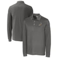 thumbnail image 1 of Men's Cutter & Buck  Gray ETSU Buccaneers Advantage Tri-Blend Pique Long Sleeve DryTec Polo, 1 of 3