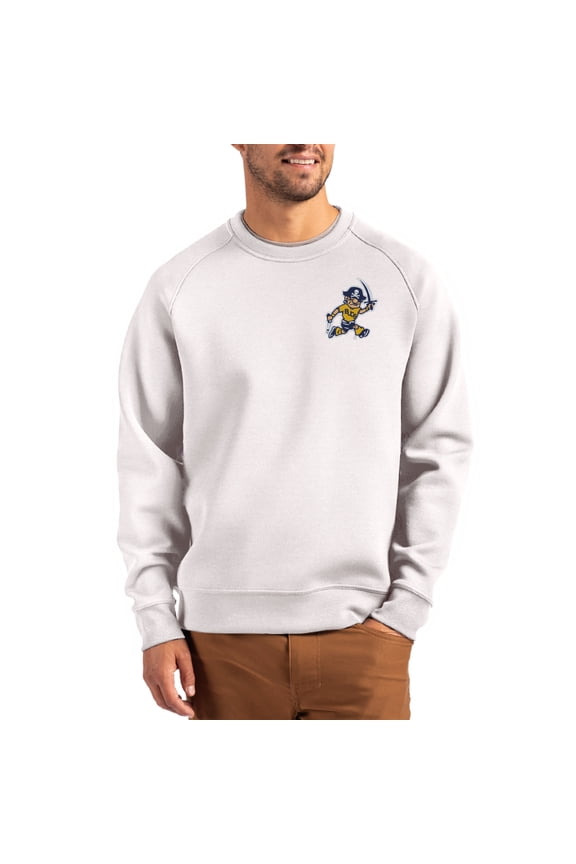 Men's Cutter & Buck Gray ETSU Buccaneers Roam Recycled Pullover