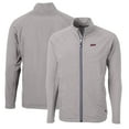 thumbnail image 1 of Men's Cutter & Buck Gray Eastern Kentucky Colonels Big & Tall Adapt Eco Knit Hybrid Recycled Full-Zip Jacket, 1 of 3