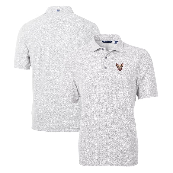 Men's Cutter & Buck Gray El Paso Chihuahuas Virtue Eco Pique Botanical Print Recycled Polo
