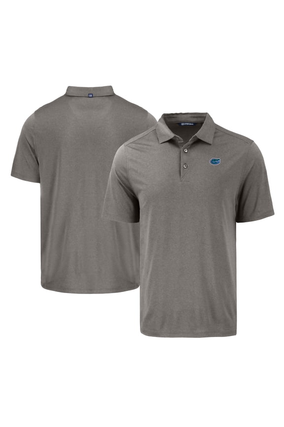 Men's Cutter & Buck Gray Florida Gators Coastline Epic Comfort Eco Recycled Polo