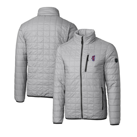 Men's Cutter & Buck Gray Florida Gators Swinging Gator Big & Tall Rainier PrimaLoft Eco Insulated Full-Zip Puffer
