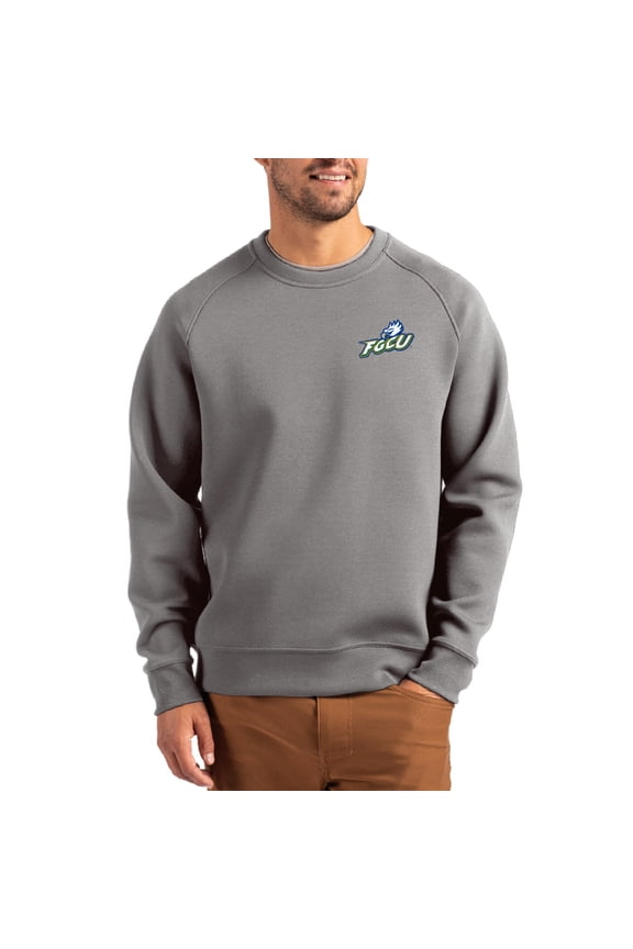 Men's Cutter & Buck Gray Florida Gulf Coast Eagles Roam Recycled Pullover