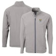 thumbnail image 1 of Men's Cutter & Buck Gray Fort Valley State Wildcats Big & Tall Adapt Eco Knit Hybrid Recycled Full-Zip Jacket, 1 of 3