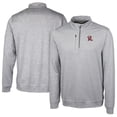 thumbnail image 1 of Men's Cutter & Buck  Gray Frisco RoughRiders Stealth Heathered Quarter-Zip Top, 1 of 3