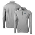 thumbnail image 1 of Men's Cutter & Buck Gray Georgetown Hoyas Adapt Eco Knit Stretch Recycled Quarter-Zip Pullover Top, 1 of 3