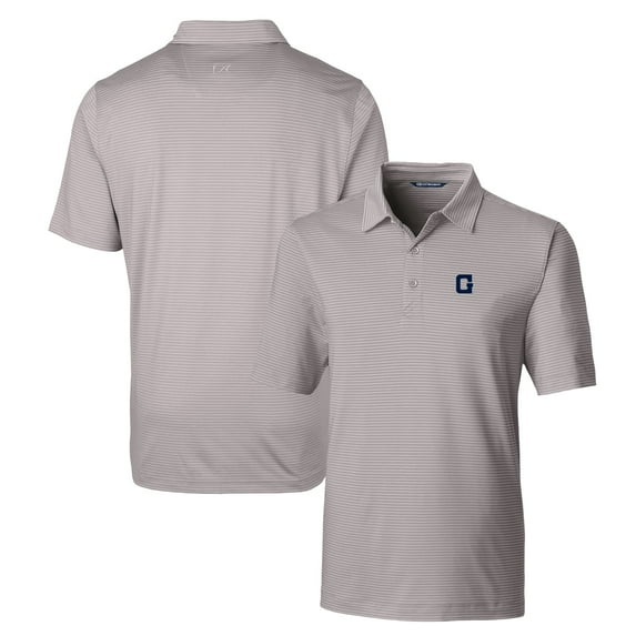 Men's Cutter & Buck Gray Georgetown Hoyas Forge Pencil Stripe Stretch Polo