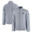thumbnail image 1 of Men's Cutter & Buck  Gray Georgia Bulldogs Evoke Eco Softshell Recycled Full-Zip Jacket, 1 of 3