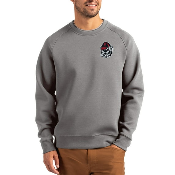 Men's Cutter & Buck Gray Georgia Bulldogs Roam Recycled Pullover