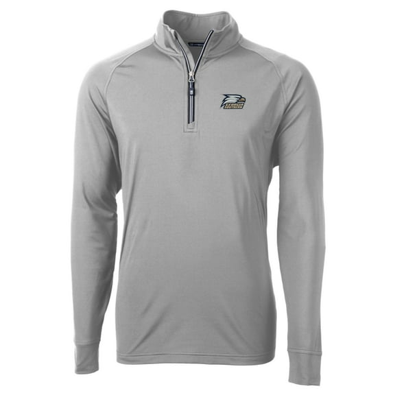 Men's Cutter & Buck Gray Georgia Southern Eagles Big & Tall Adapt Eco Knit Quarter-Zip Pullover Jacket