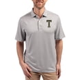 thumbnail image 1 of Men's Cutter & Buck Gray Georgia Tech Yellow Jackets Forge Eco Double Stripe Stretch Recycled Polo, 1 of 2