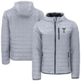 thumbnail image 1 of Men's-Cutter & Buck  Gray Georgia Tech Yellow Jackets Rainier Eco PrimaLoft Hooded Full-Zip Jacket, 1 of 3