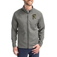 thumbnail image 1 of Men's Cutter & Buck Gray Grambling Tigers Vault Logo Adapt Eco Knit Raglan Full-Zip Jacket, 1 of 2