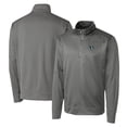 thumbnail image 1 of Men's Cutter & Buck  Gray Gwinnett Stripers  Clique Helsa Performance Half-Zip Knit Pullover, 1 of 3