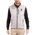 thumbnail image 1 of Men's-Cutter & Buck  Gray Harvard Crimson Rainier Eco Insulated PrimaLoft Full-Zip Puffer Vest, 1 of 2