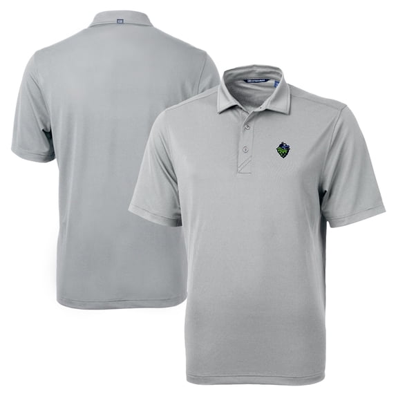 Men's Cutter & Buck Gray Hillsboro Hops Big & Tall Virtue Eco Pique Recycled Polo