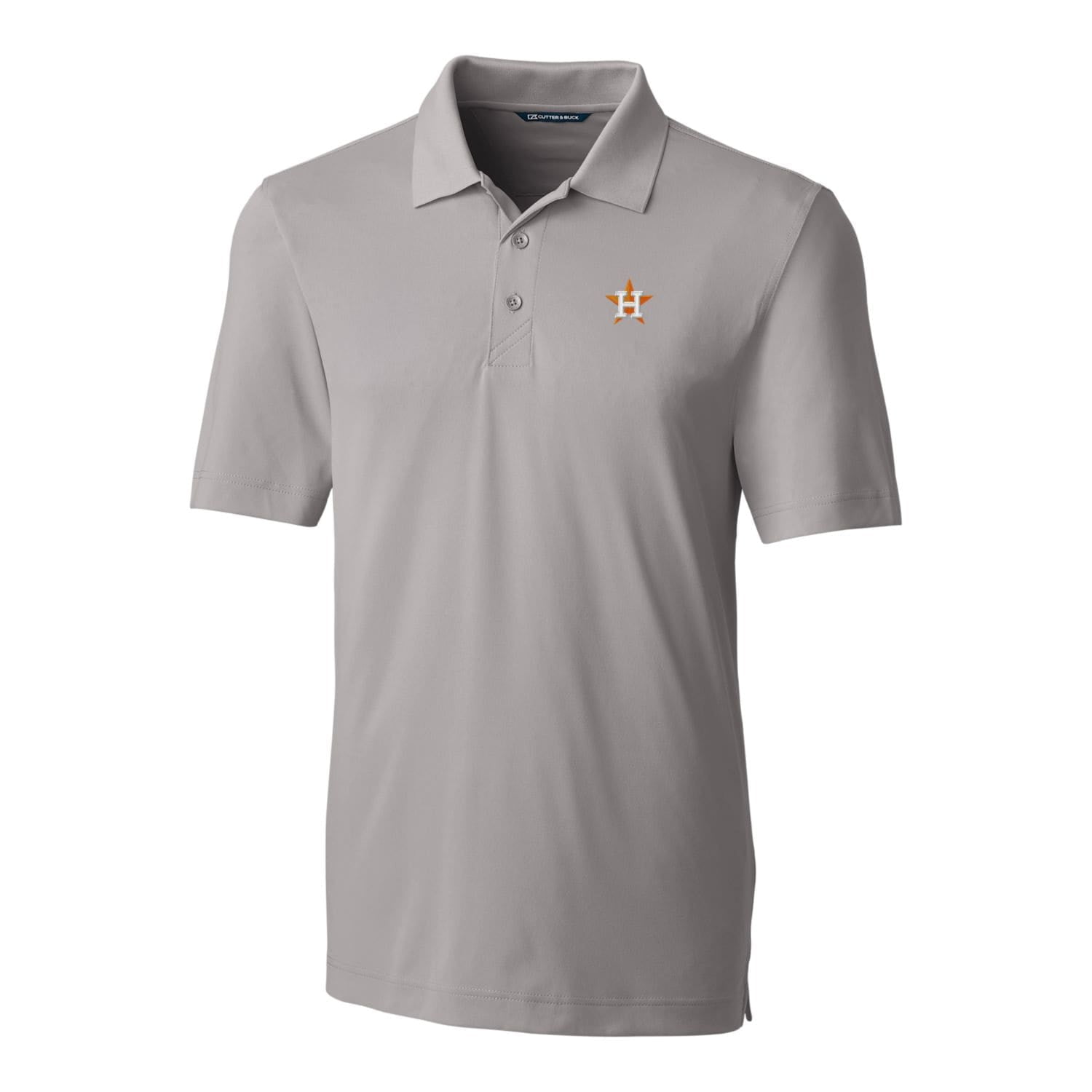 Men's Cutter & Buck Gray Houston Astros Big & Tall Forge Stretch Polo 