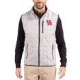 thumbnail image 1 of Men's-Cutter & Buck  Gray Houston Cougars Rainier Eco Insulated PrimaLoft Full-Zip Puffer Vest, 1 of 2