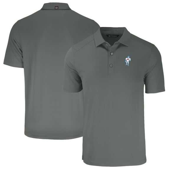 Men's Cutter & Buck Gray Houston Oilers Throwback Big & Tall Forge Eco Stretch Recycled Polo