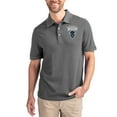 thumbnail image 1 of Men's Cutter & Buck Gray Howard Bison Advantage Eco Pique Tri-Blend Polo, 1 of 2