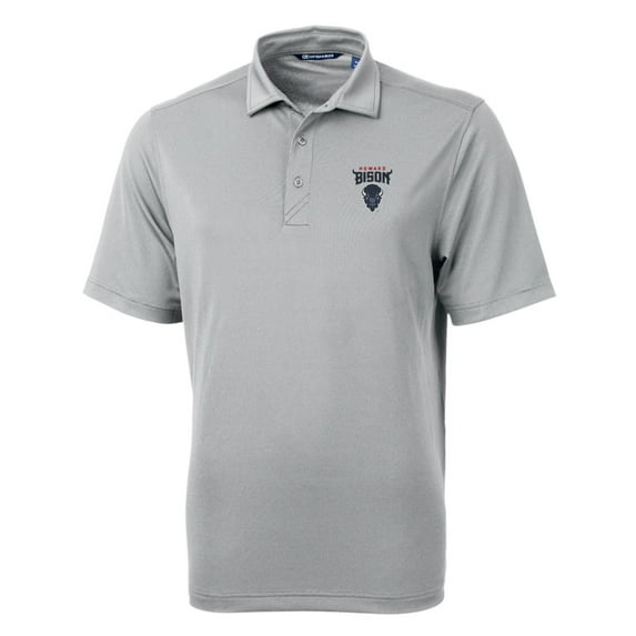 Men's Cutter & Buck Gray Howard Bison Big & Tall Virtue Eco Pique Recycled Polo