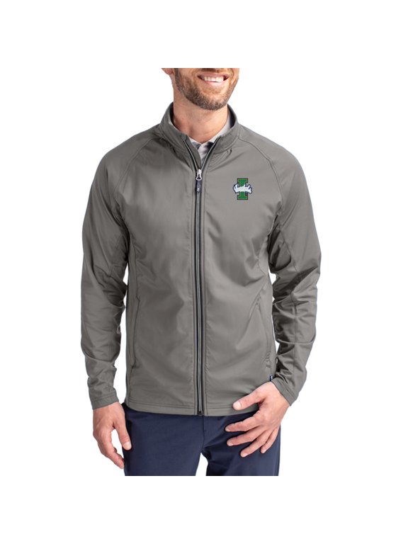 Men's Cutter & Buck Gray Idaho Vandals Adapt Eco Hybrid Recycled Full-Zip Jacket