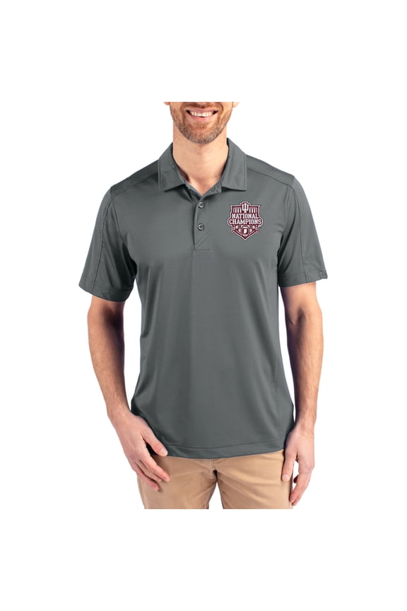 Men's Cutter & Buck Gray Indiana Hoosiers College Football Playoff 2025 National Champions Big & Tall Prospect Eco