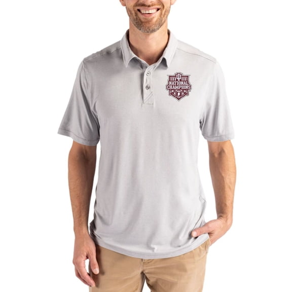 Men's Cutter & Buck  Gray Indiana Hoosiers College Football Playoff 2025 National Champions Coastline Epic Comfort Eco