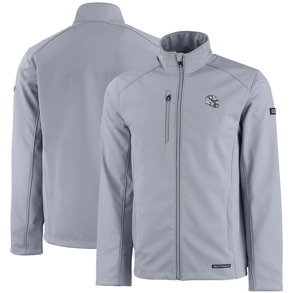 Men's Cutter & Buck Gray Indianapolis Colts Evoke Eco Softshell Recycled Full-Zip Jacket